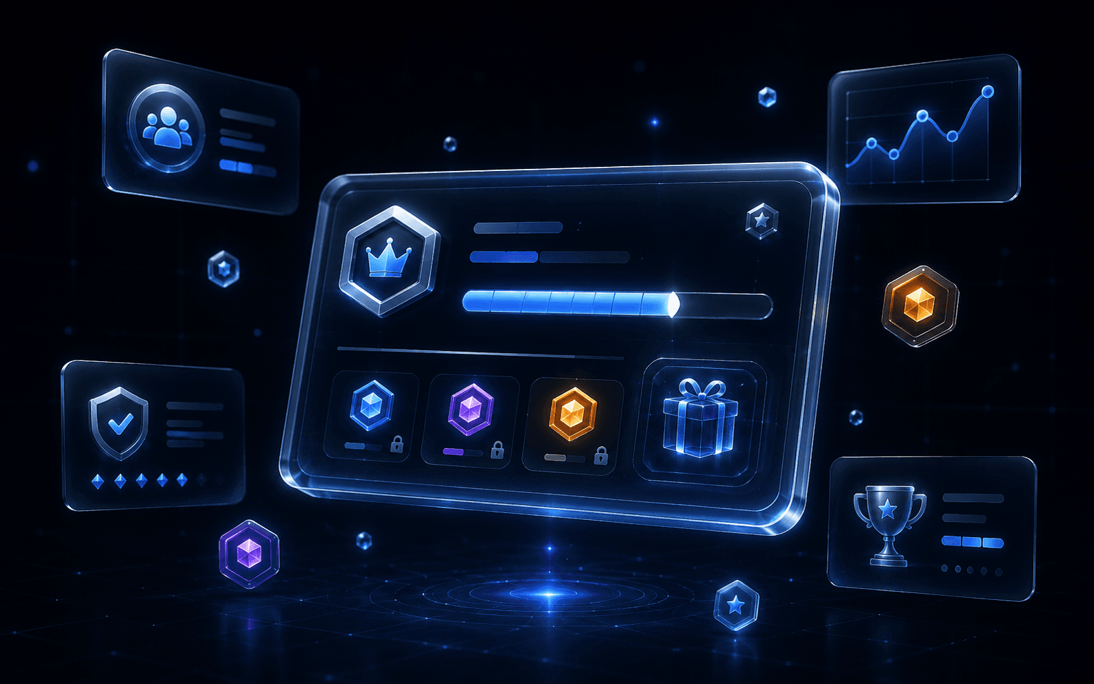 NearLoy loyalty status dashboard with rewards and progress